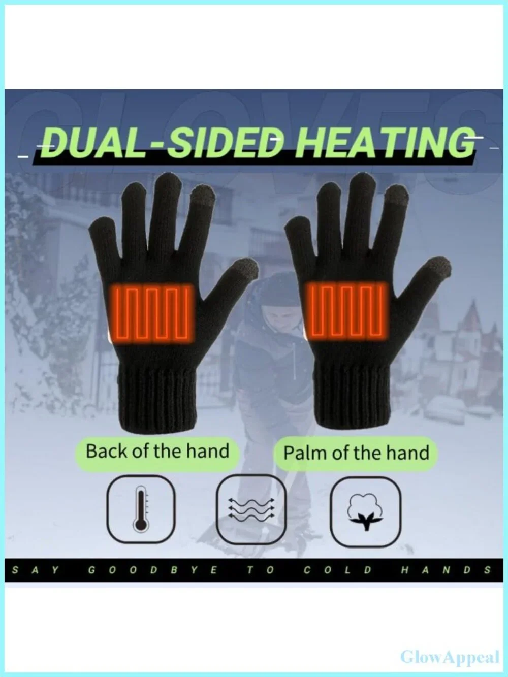 USB Heated Gloves for Women Men - Touchscreen Thermal Winter Knit Lightweight